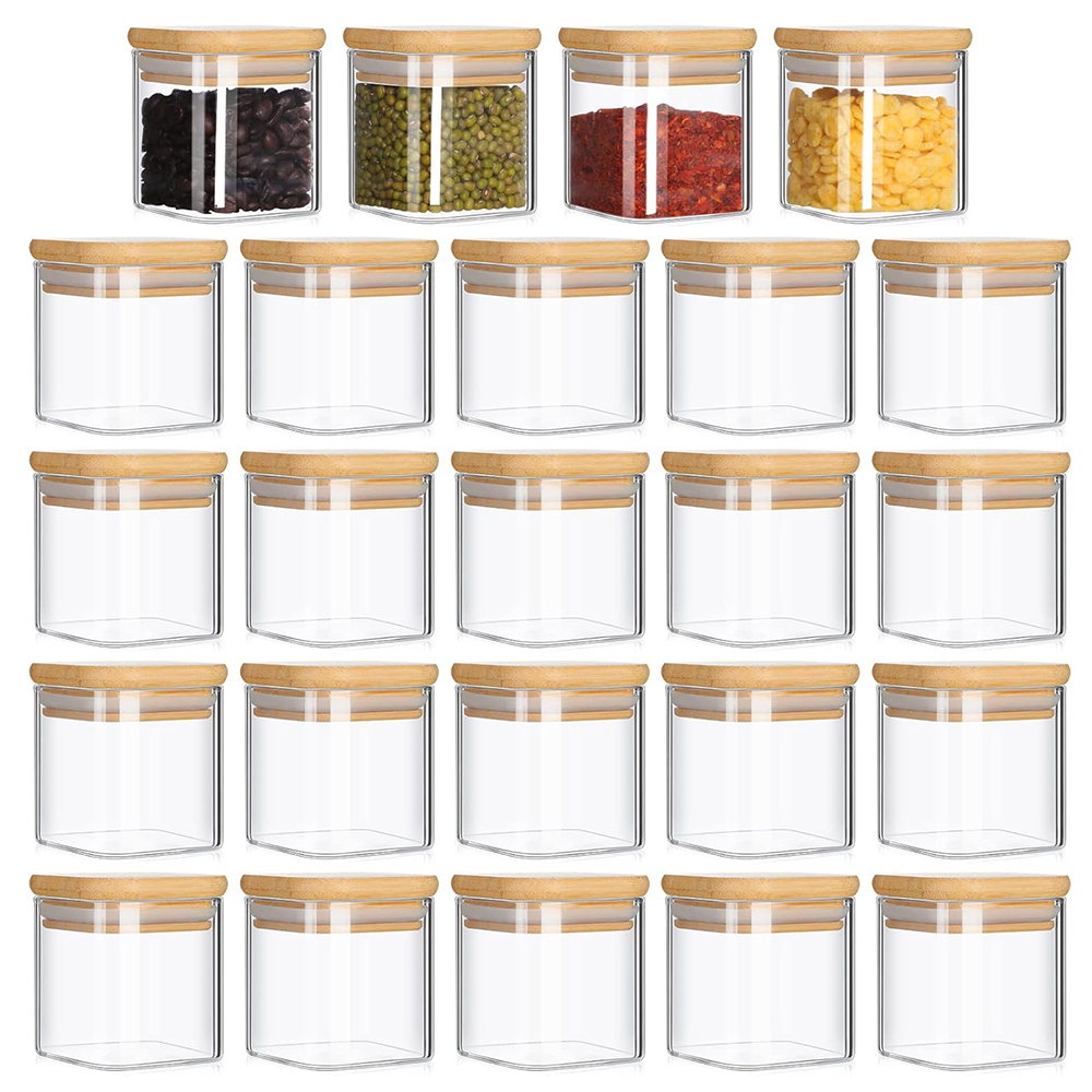 Food Storage Jar Labels - مجموعة برطمانات زجاجية مكونة من 6
