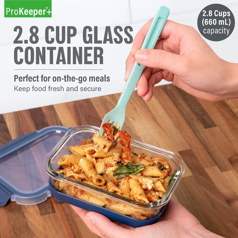 Glass Meal Prep Container - حاوية زجاجية لتخزين الطعام سعة 2.8