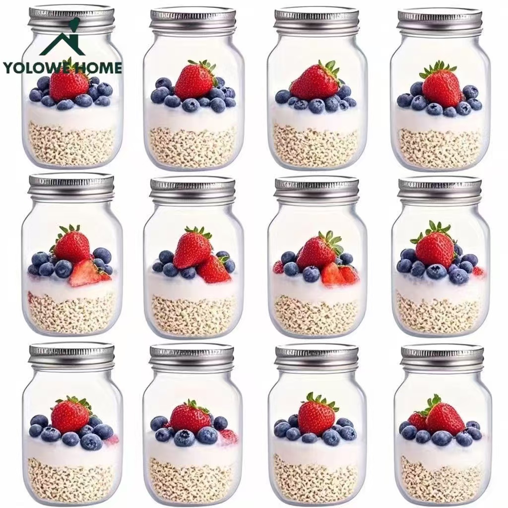 Glass Meal Prep Container - 6 قطع، 12 قطعة، 500 مل/16