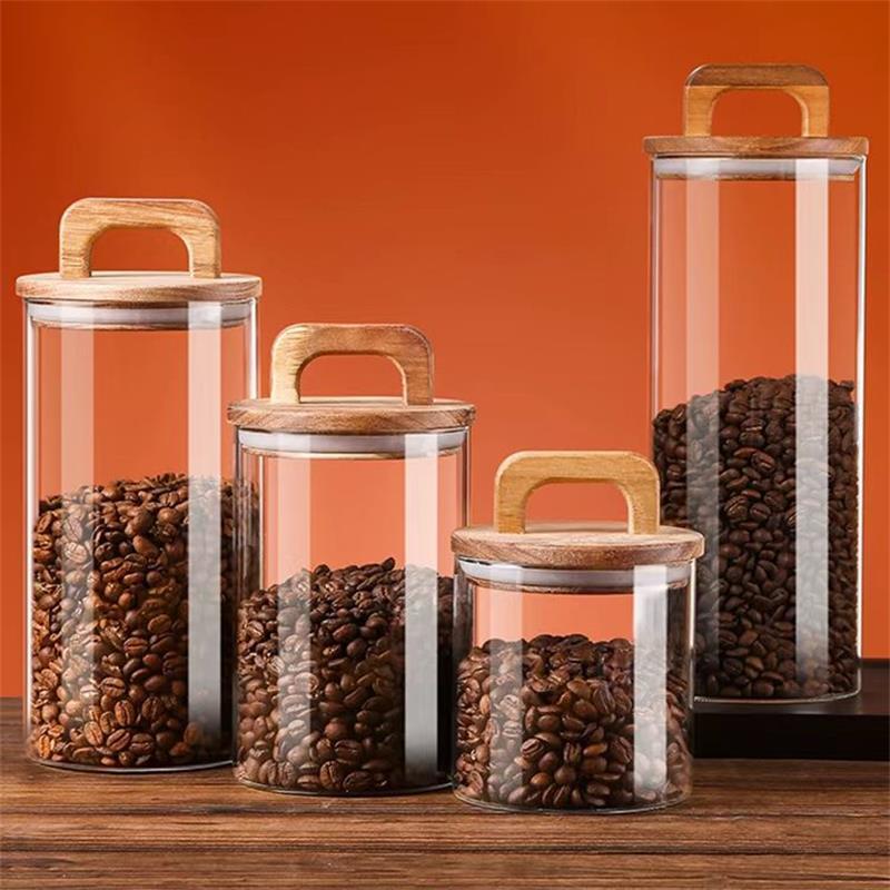 Glass Meal Prep Container - جرة زجاجية شفافة مع غطاء من