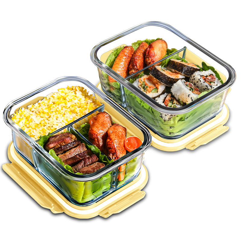 Glass Meal Prep Container - صندوق زجاجي لحفظ الطعام، مصنوع من