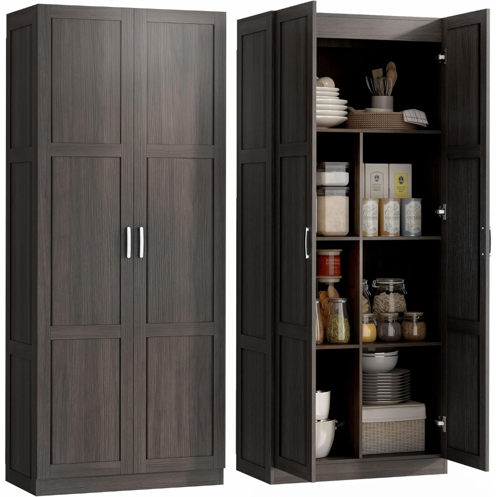 Food Storage In Cabinets - خزانة مطبخ HOMCOM بارتفاع 71 بوصة