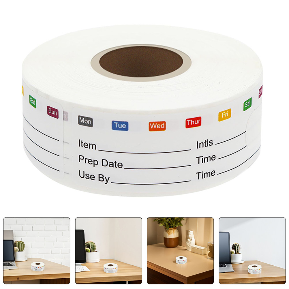 Food Storage Jar Labels - ملصقات تاريخ الطعام القابلة للإزالة (لفتان)،