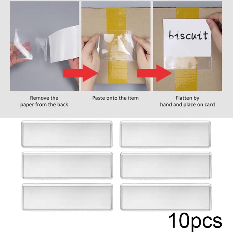 Food Storage Jar Labels - 10 قطع من حاملات الملصقات الشفافة