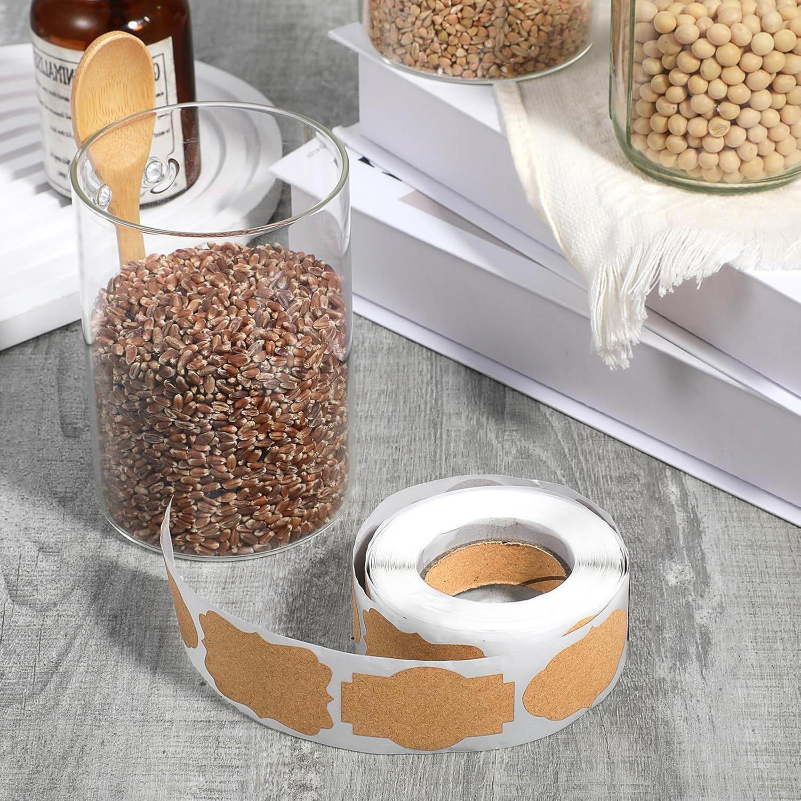 ملصقات حرفية 300 قطعة علامات ا - مراجعة Food Storage Jar Labels وسعره