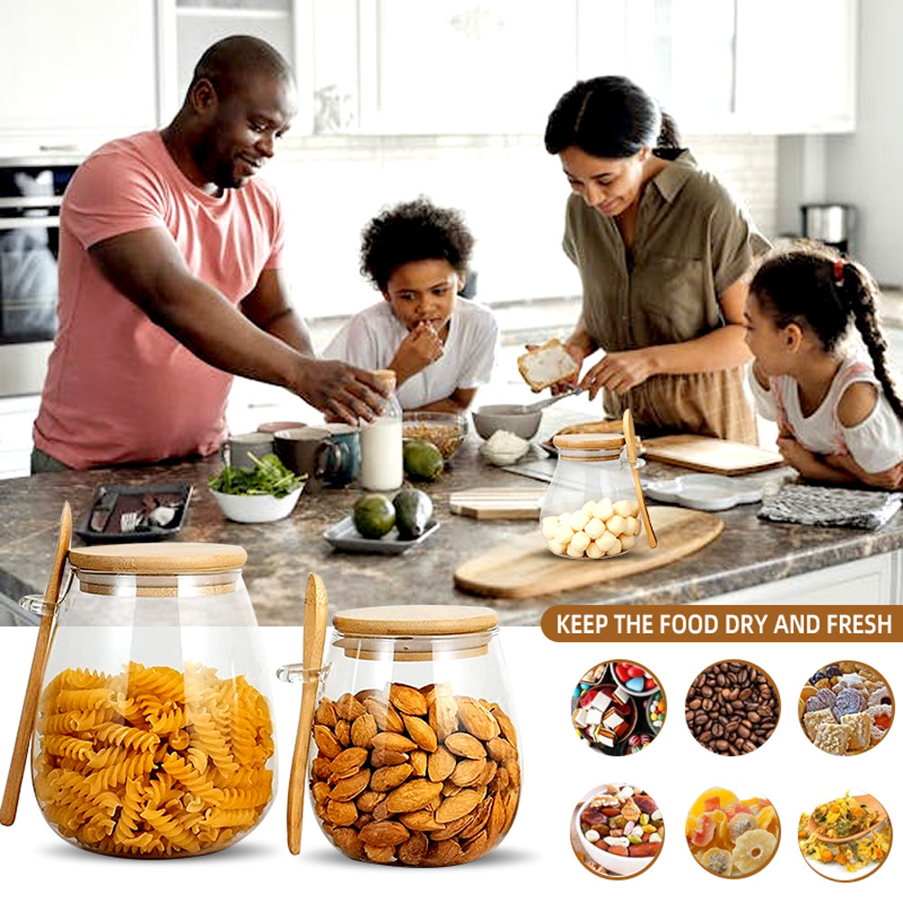 برطمان زجاجي بملعقة وغطاء ، بر - مراجعة Glass Meal Prep Container وسعره
