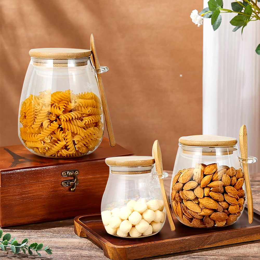 برطمان زجاجي بملعقة وغطاء ، بر - مراجعة Glass Meal Prep Container وسعره