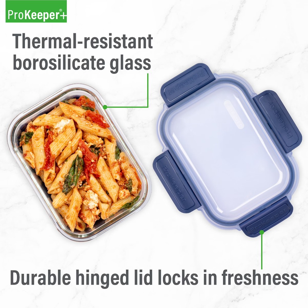 حاوية زجاجية لتخزين الطعام سعة - مراجعة Glass Meal Prep Container وسعره