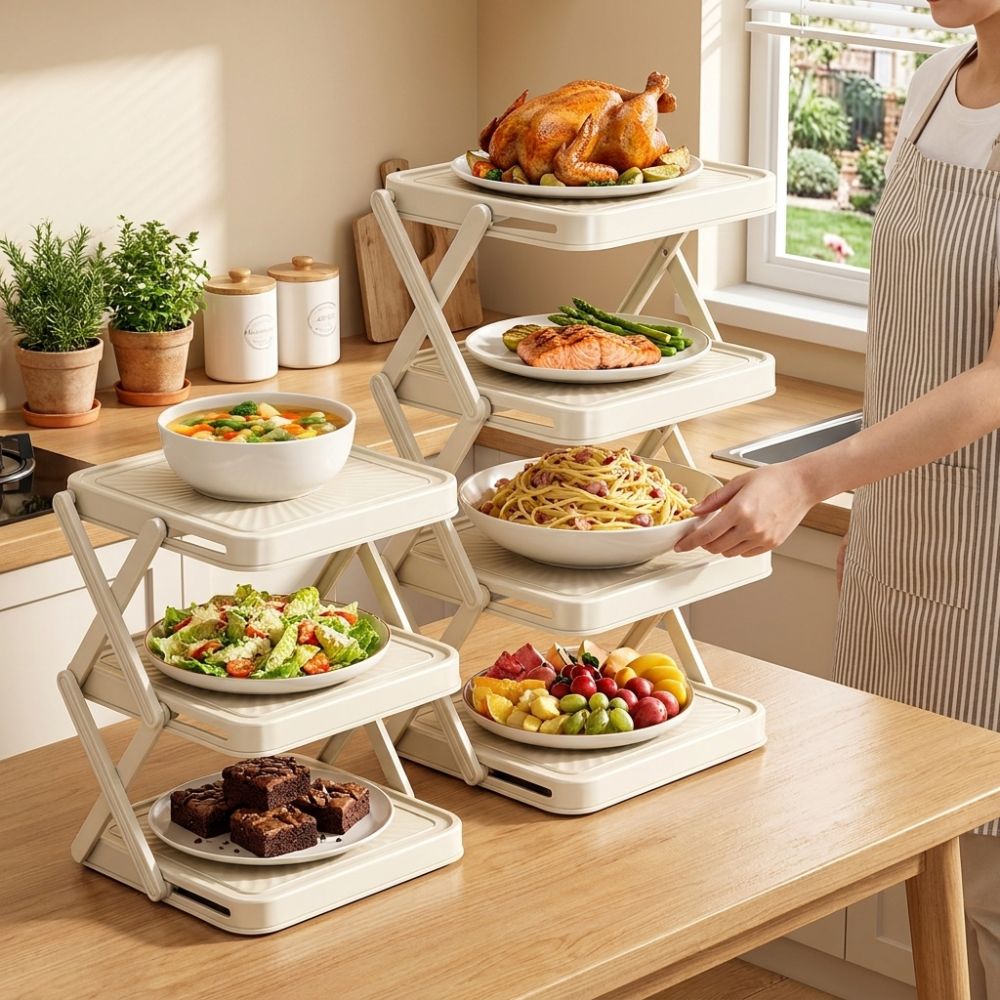رف تخزين أطباق بـ 3/4 طبقات، س - مراجعة Food Storage And Preparation وسعره