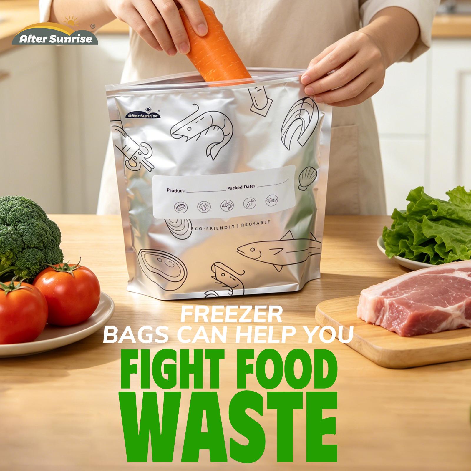 【الأطعمة المبردة】أكياس تخزين ق - مراجعة Food Storage Reusable Bags وسعره