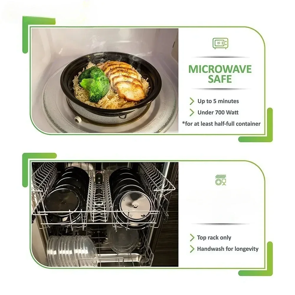 حاويات طعام بلاستيكية بأغطية ، - مراجعة Glass Meal Prep Container وسعره