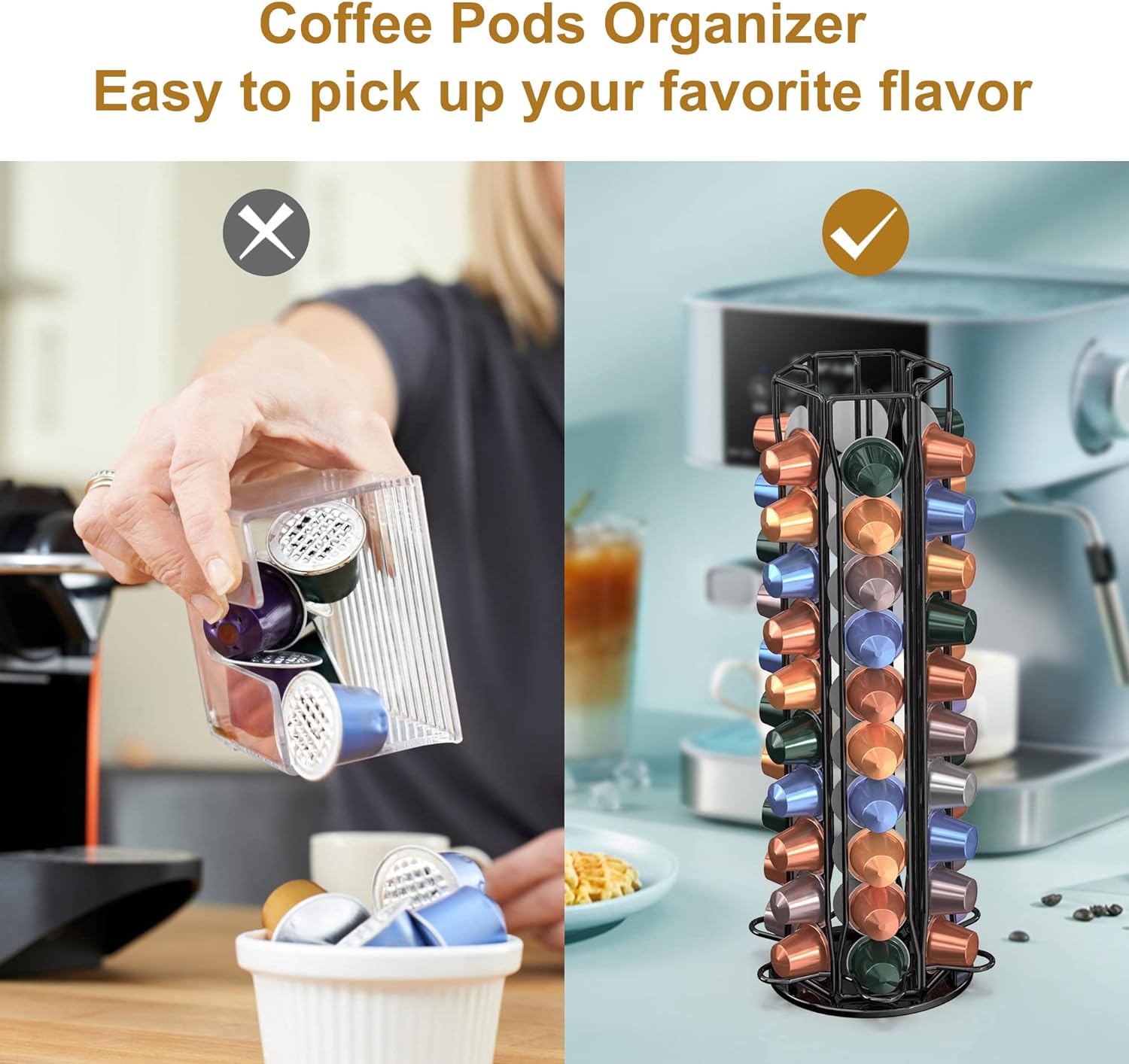 حامل كبسولات القهوة لنسبريسو أ - مراجعة Food Storage Xl وسعره