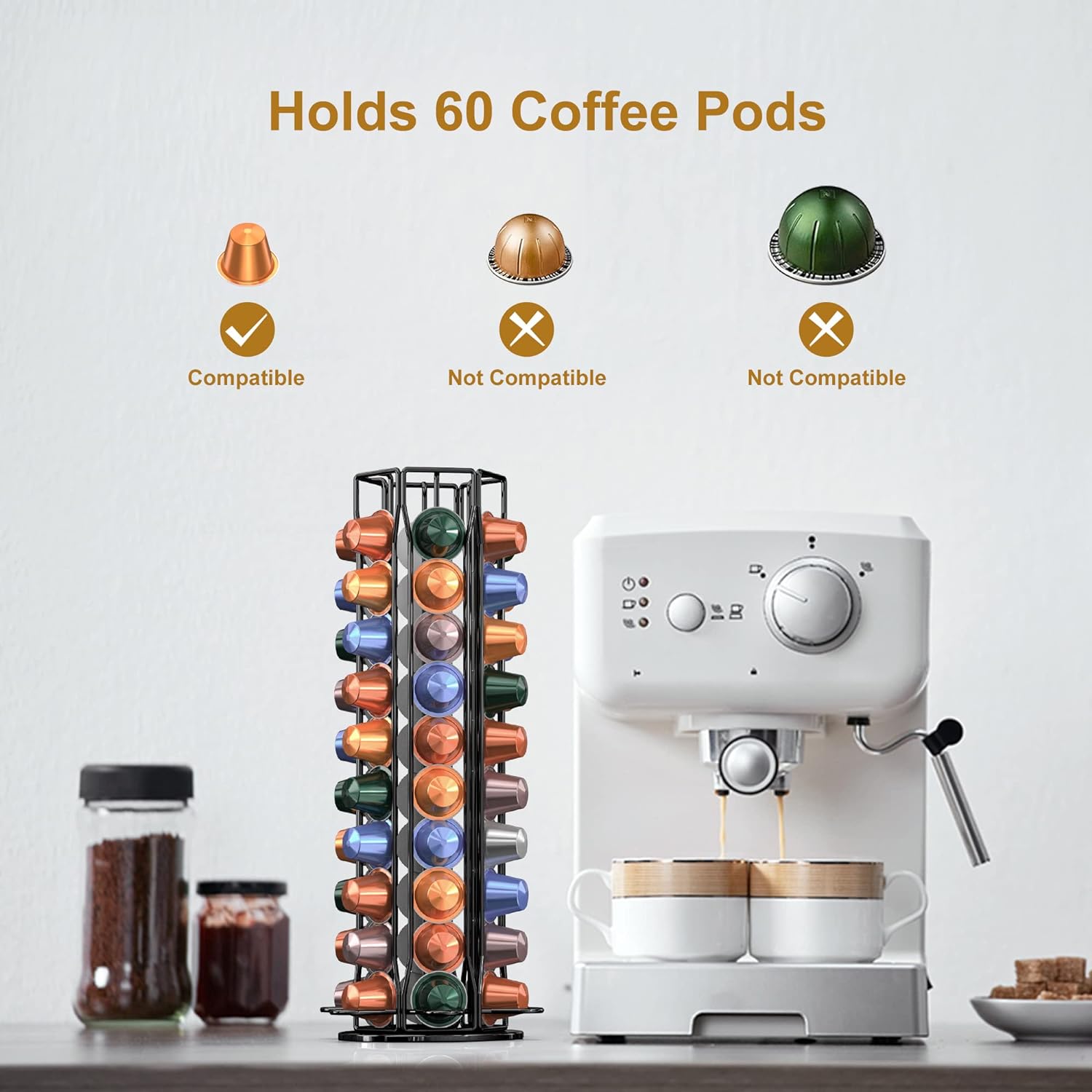 حامل كبسولات القهوة لنسبريسو أ - مراجعة Food Storage Xl وسعره