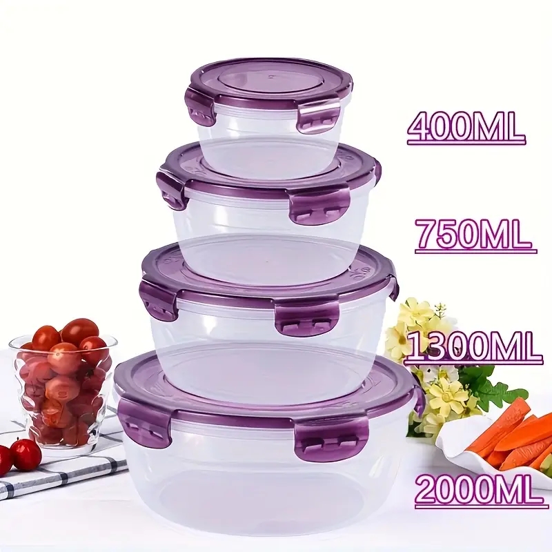4 حاويات بلاستيكية لتخزين الطع - مراجعة Food Storage Box Set وسعره