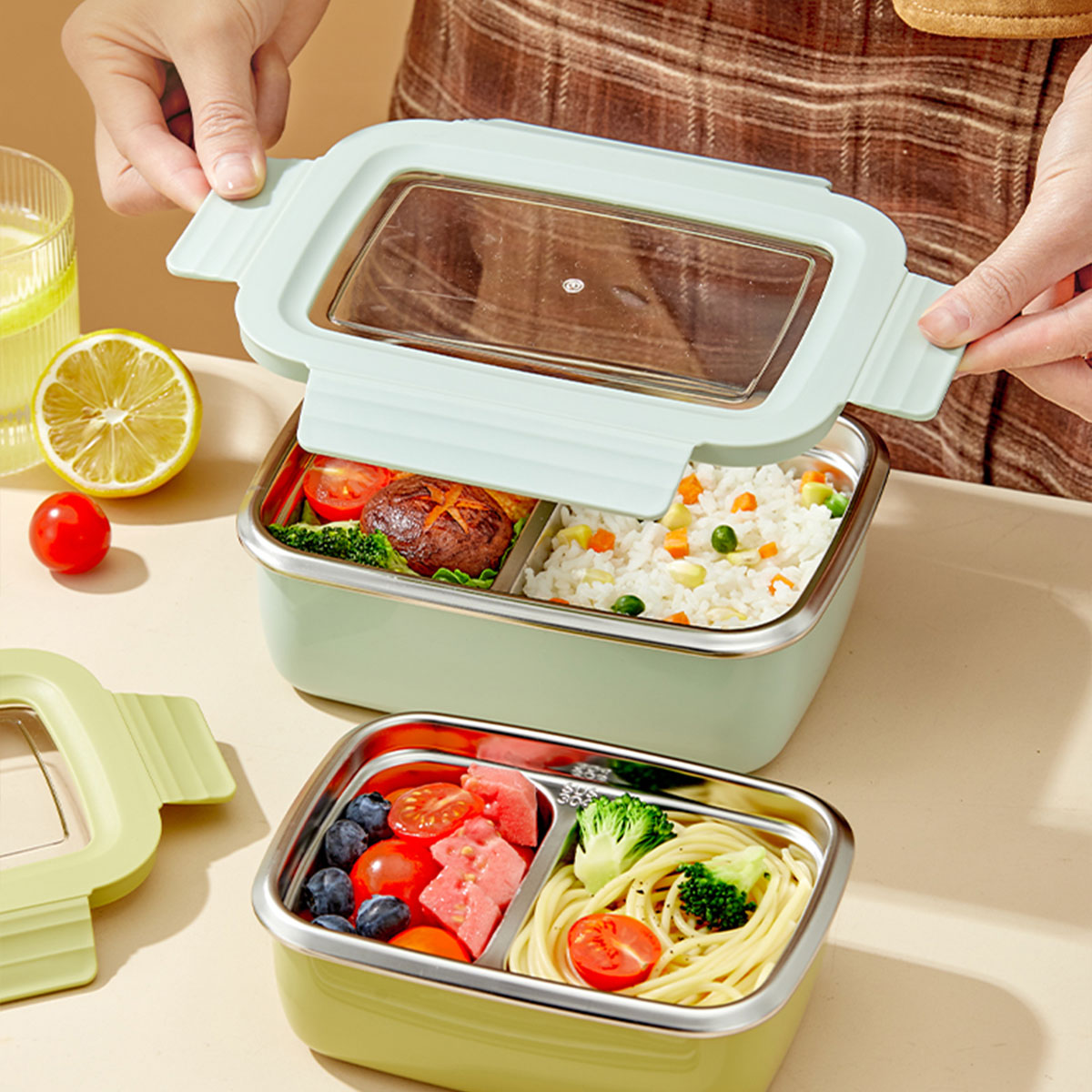 الميكروويف 304 الفولاذ المقاوم - مراجعة Glass Meal Prep Container وسعره