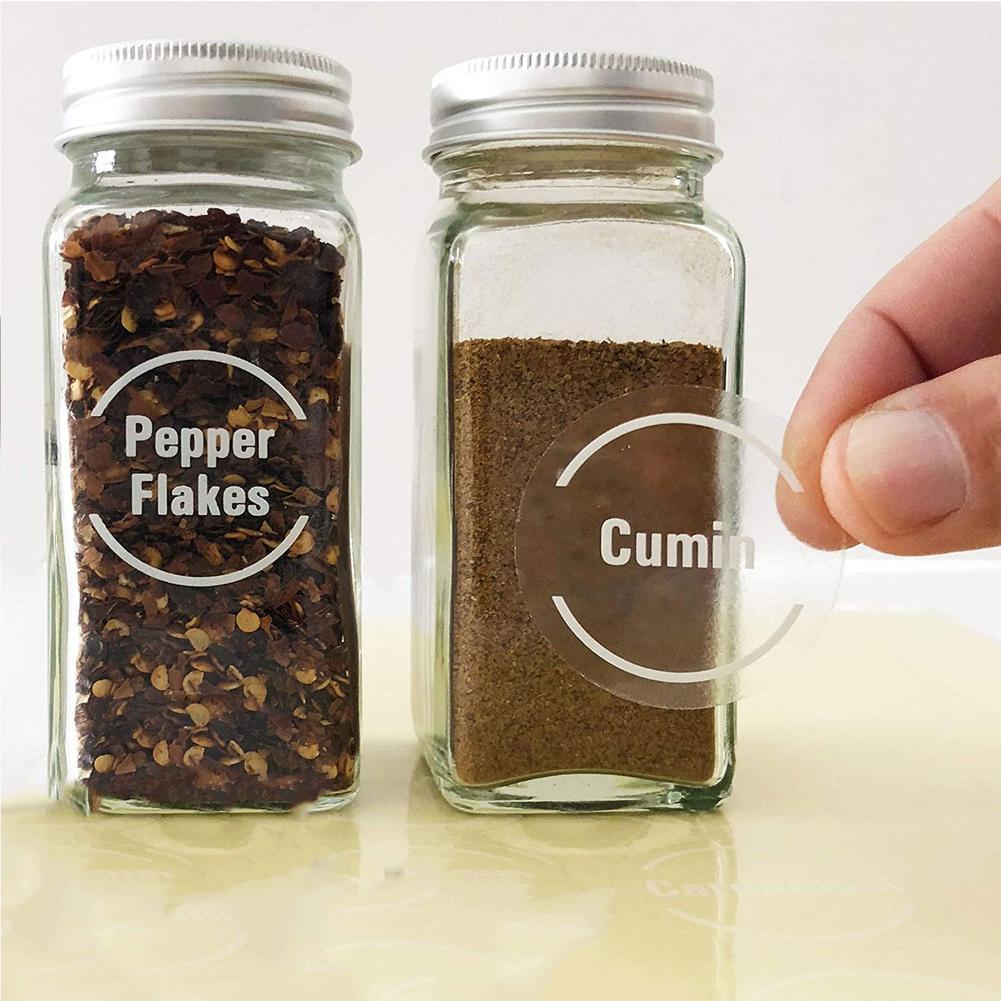 مجموعة من 144 ملصق شفاف لتنظيم - مراجعة Food Storage Jar Labels وسعره