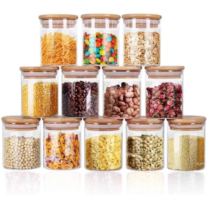 مجموعة برطمانات زجاجية مكونة م - مراجعة Food Storage Jar Labels وسعره