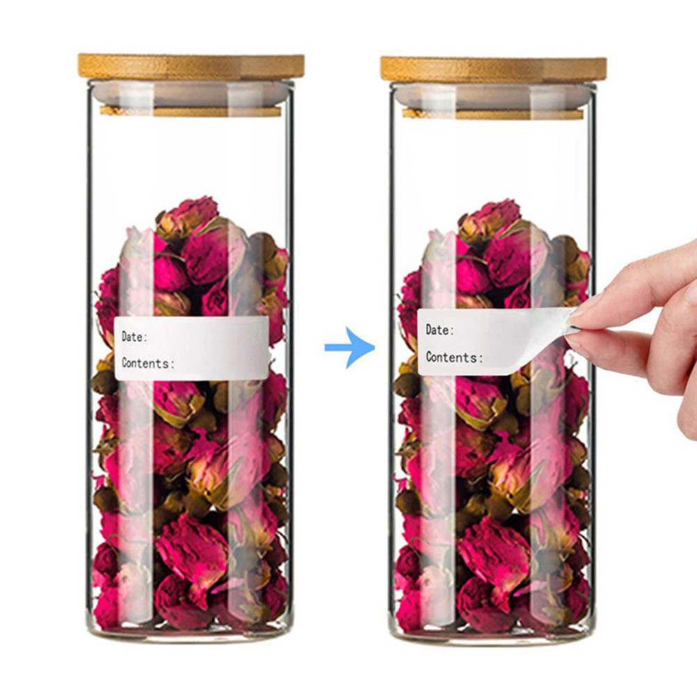 ملصقات قابلة للكتابة لتخزين ال - مراجعة Food Storage Jar Labels وسعره