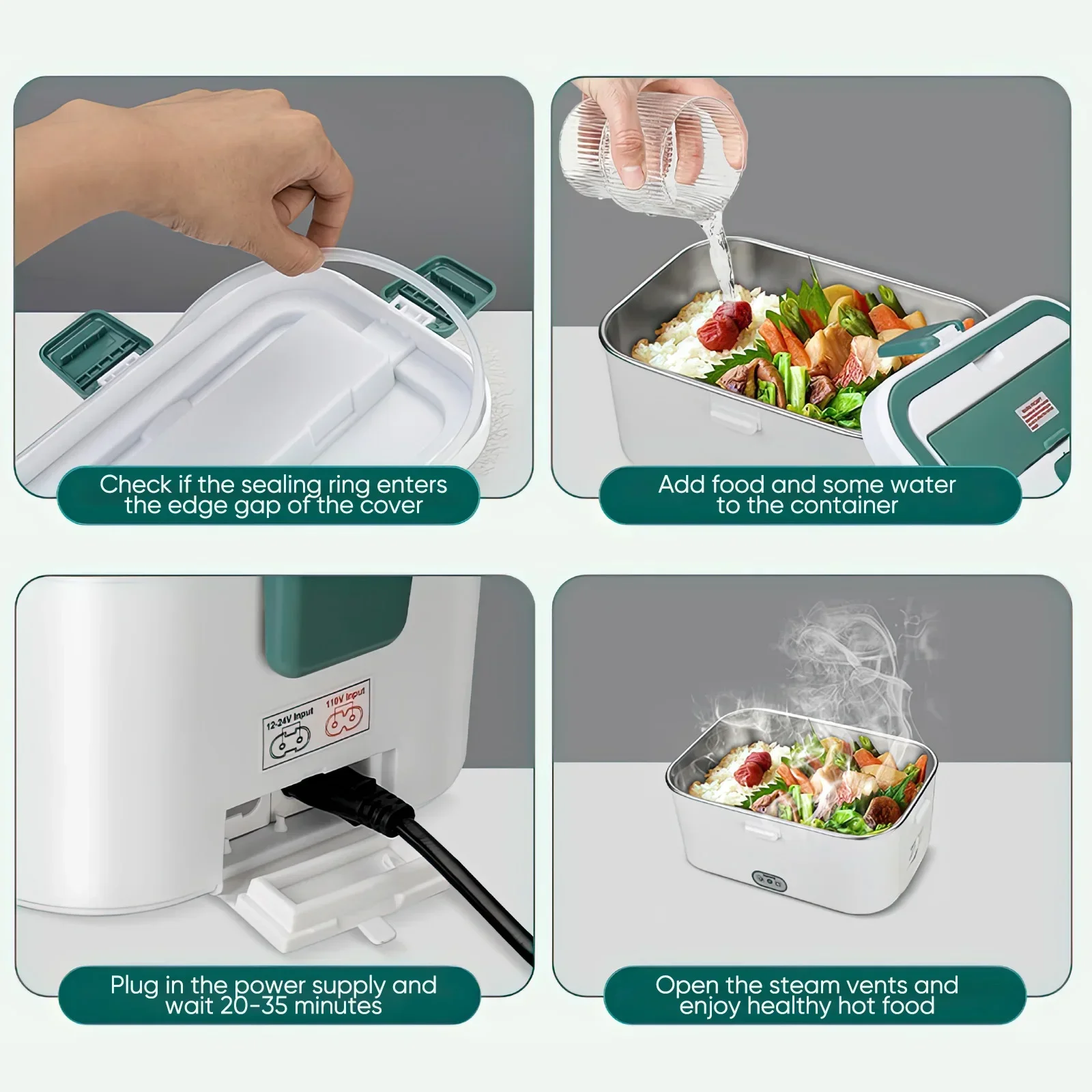صندوق غداء كهربي جهاز تسخين ال - مراجعة Food Storage Camping وسعره