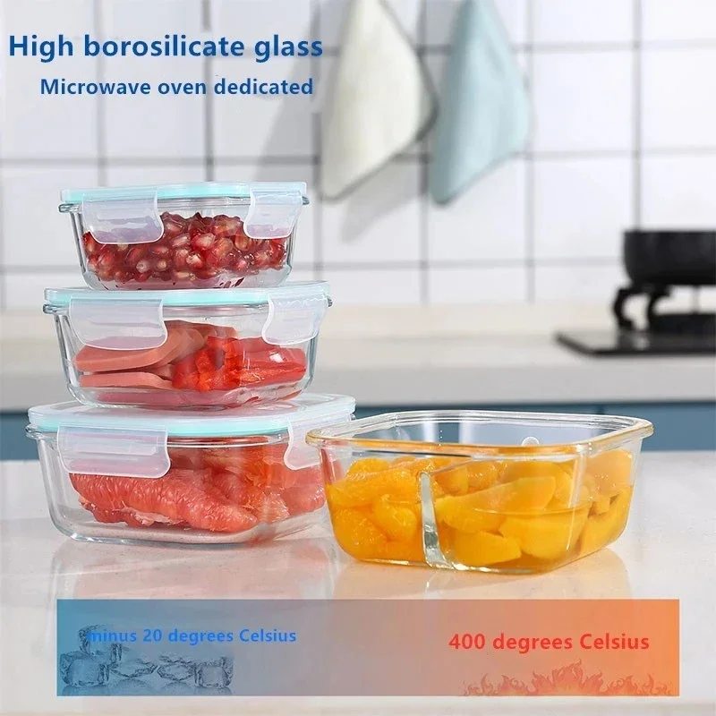 صندوق زجاجي لحفظ الطعام، مصنوع - مراجعة Glass Meal Prep Container وسعره