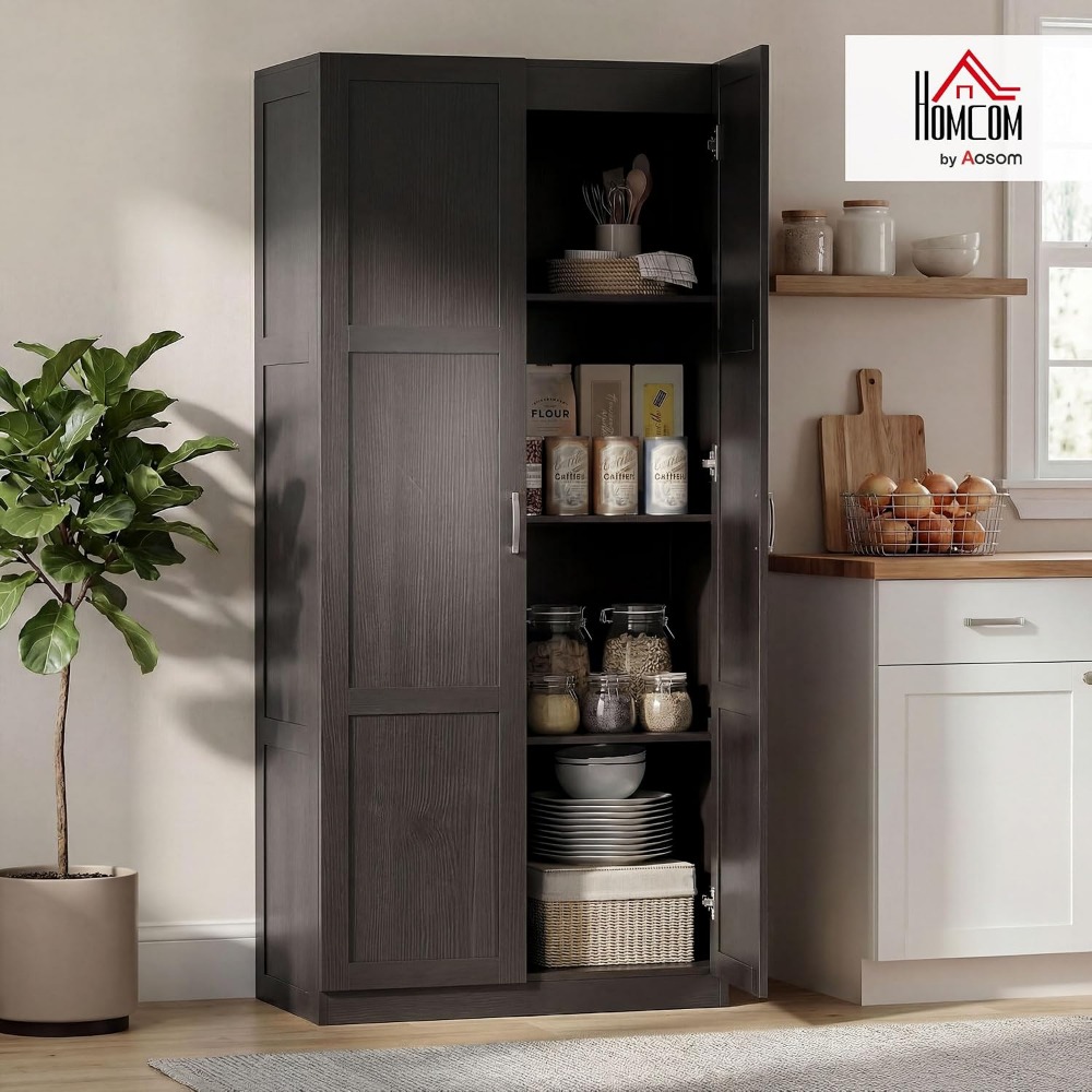 خزانة مطبخ HOMCOM بارتفاع 71 ب - مراجعة Food Storage In Cabinets وسعره