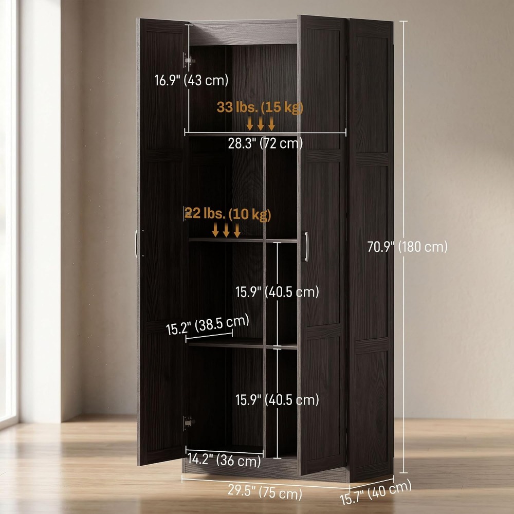 خزانة مطبخ HOMCOM بارتفاع 71 ب - مراجعة Food Storage In Cabinets وسعره