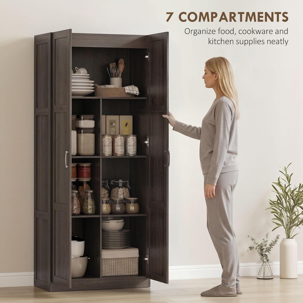 خزانة مطبخ HOMCOM بارتفاع 71 ب - مراجعة Food Storage In Cabinets وسعره