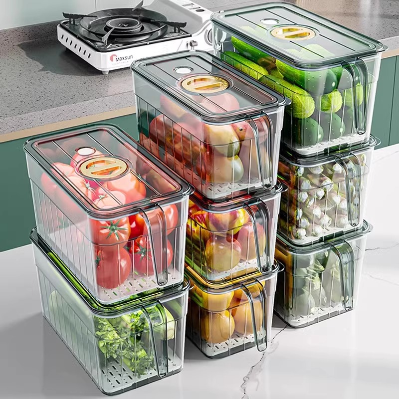 صندوق تخزين فرز الثلاجة والبيض - مراجعة Food Storage Box Set وسعره