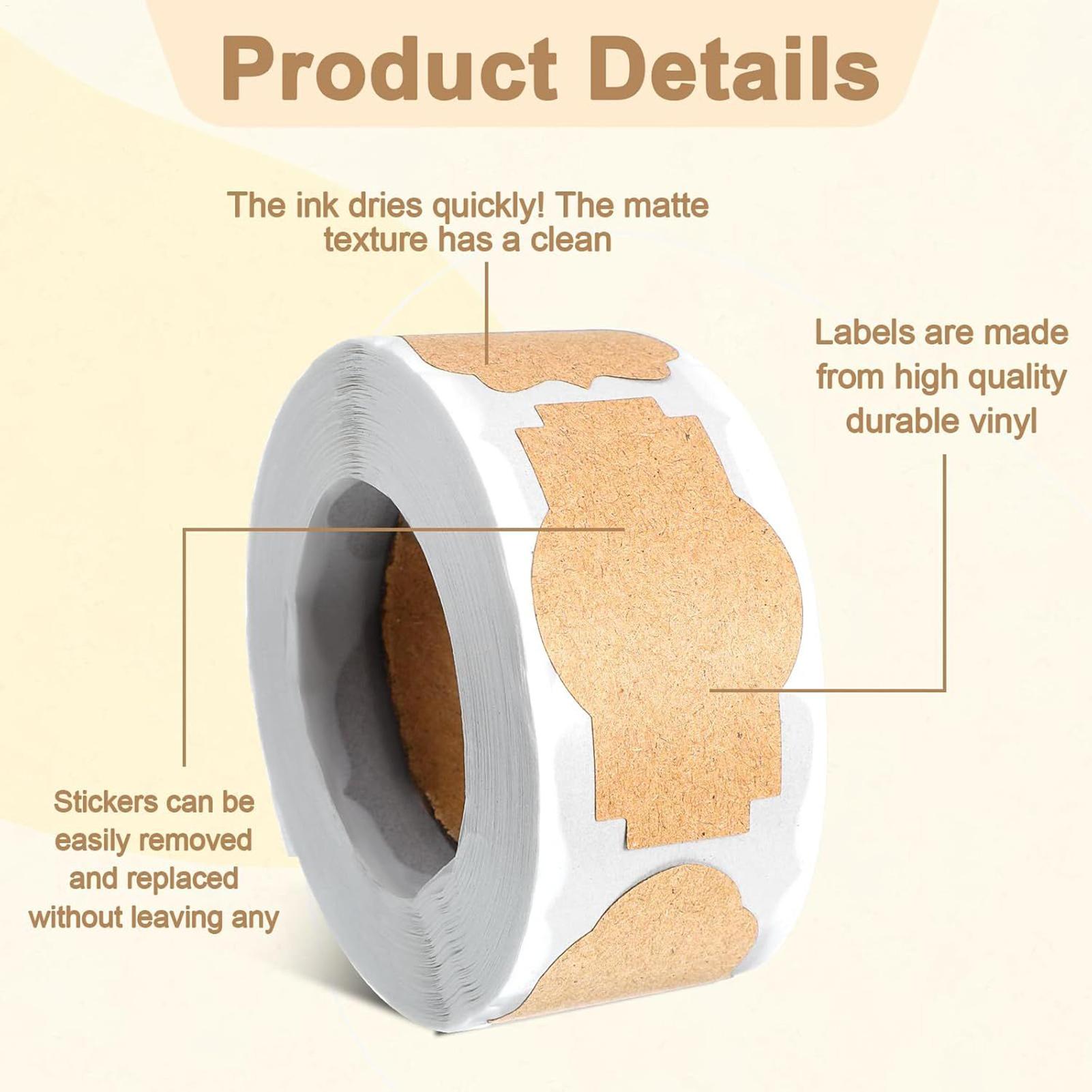 300 قطعة ملصقات جرة تسميات للك - مراجعة Food Storage Jar Labels وسعره