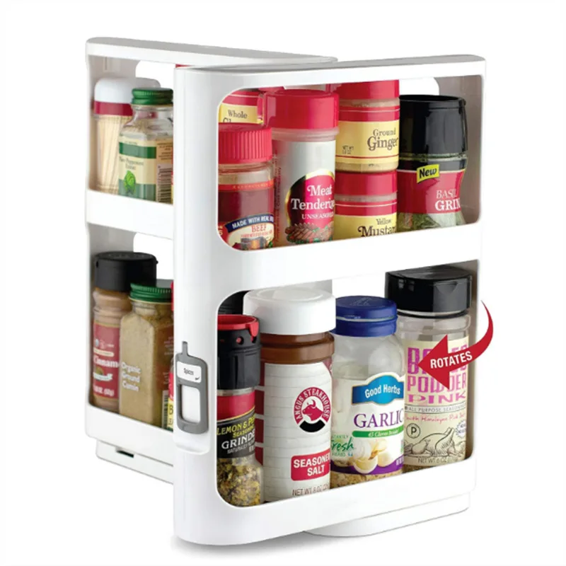 رف دوار للتخزين متعدد الطبقات، - مراجعة Food Storage In Cabinets وسعره