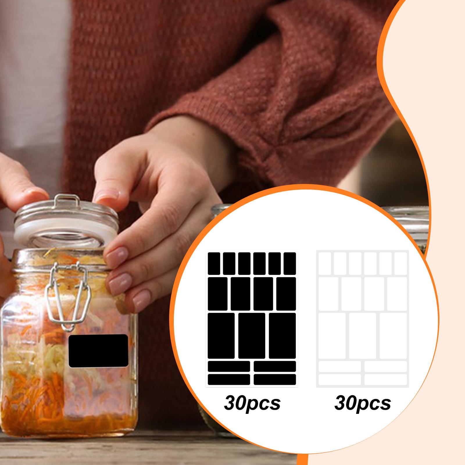 30 قطعة ملصقات قابلة للإزالة ل - مراجعة Food Storage Jar Labels وسعره