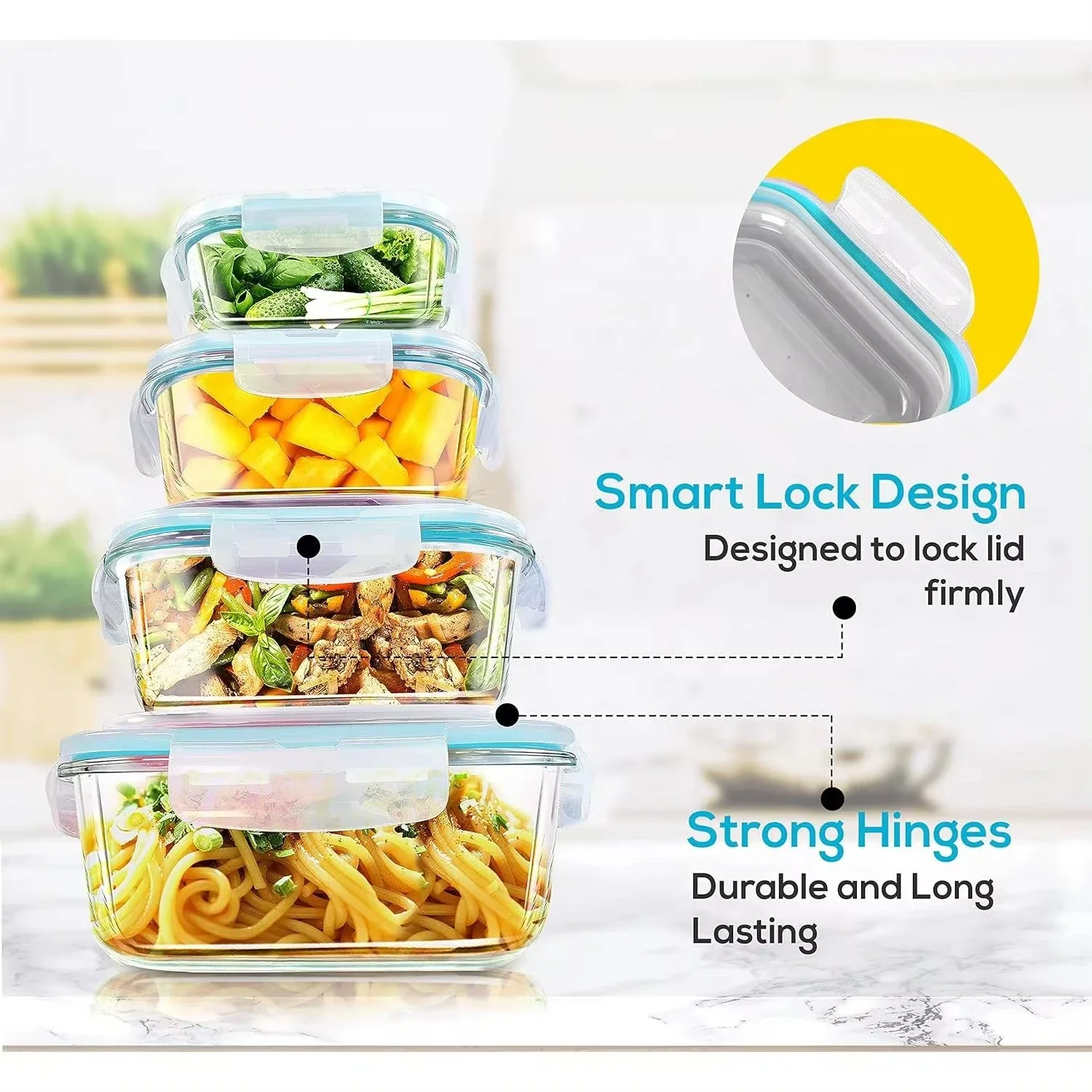 حاويات تخزين الطعام الزجاجية ل - مراجعة Glass Meal Prep Container وسعره