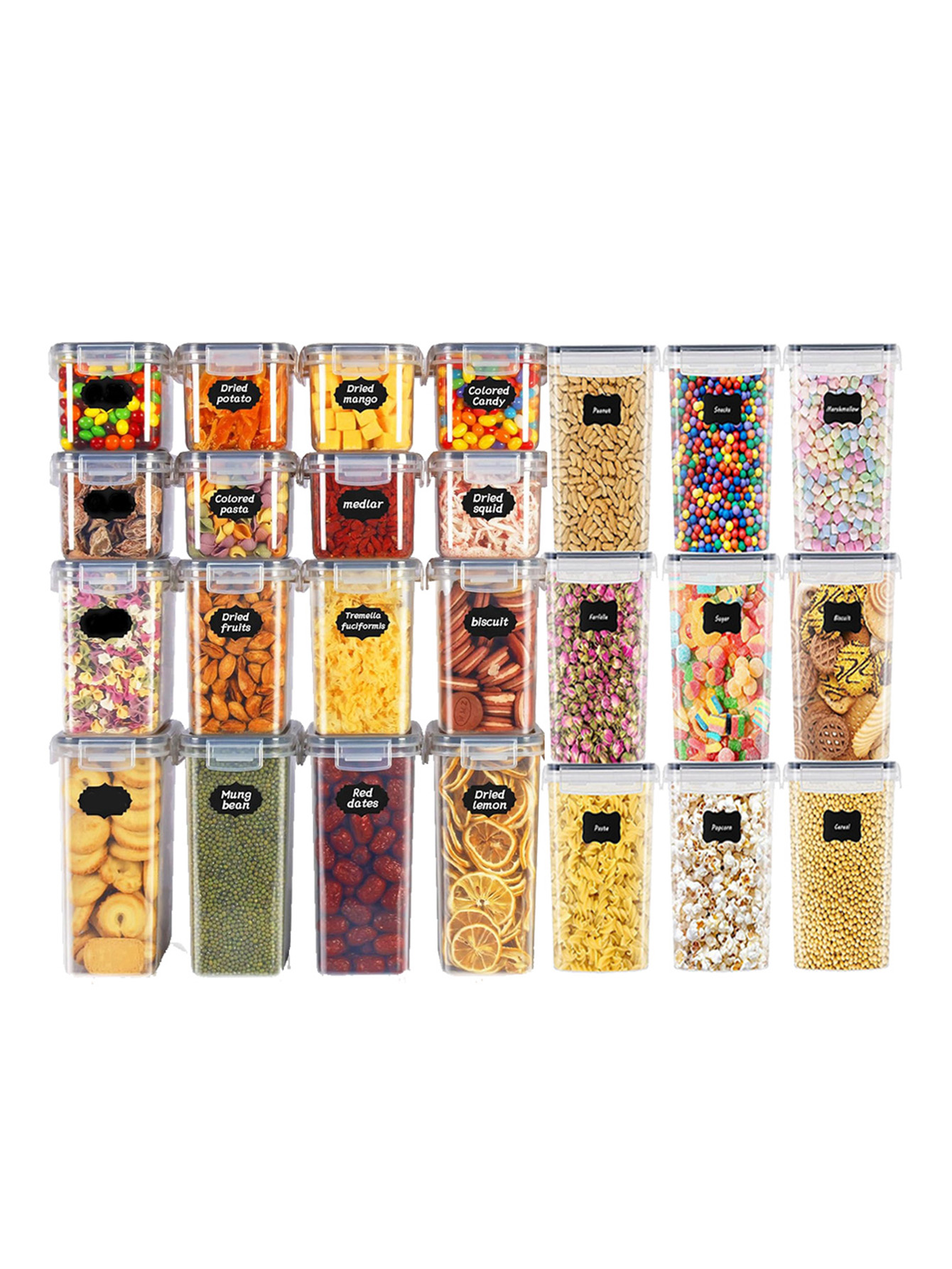 48 قطعة، حاويات تخزين طعام محك - مراجعة Food Storage Jar Labels وسعره